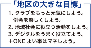 「地区の大きな目標」